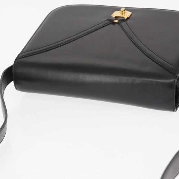 CELINE Shoulder Bag Leather Black Gold - Picture 6 of 13